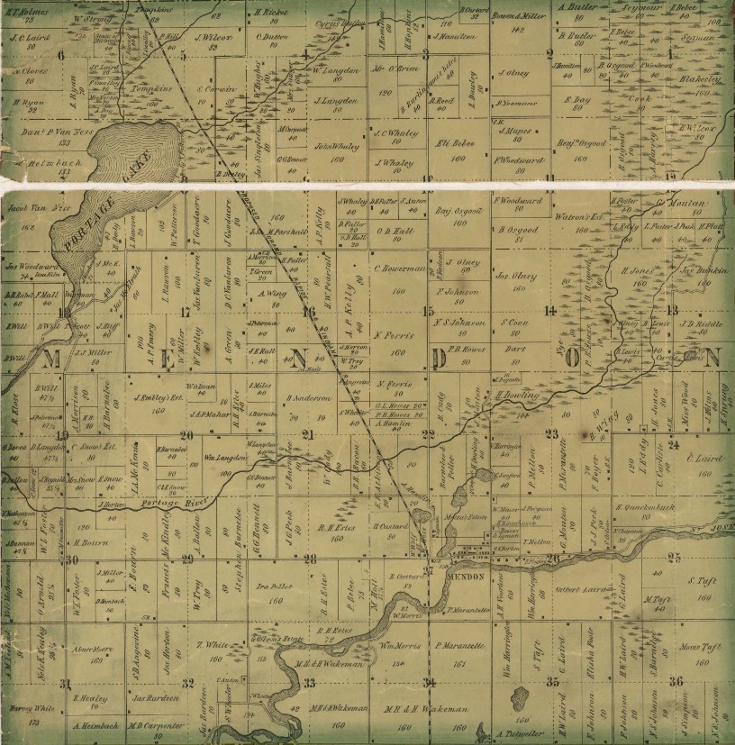 Map of St. Joseph Co., Michigan - Mendon 1858